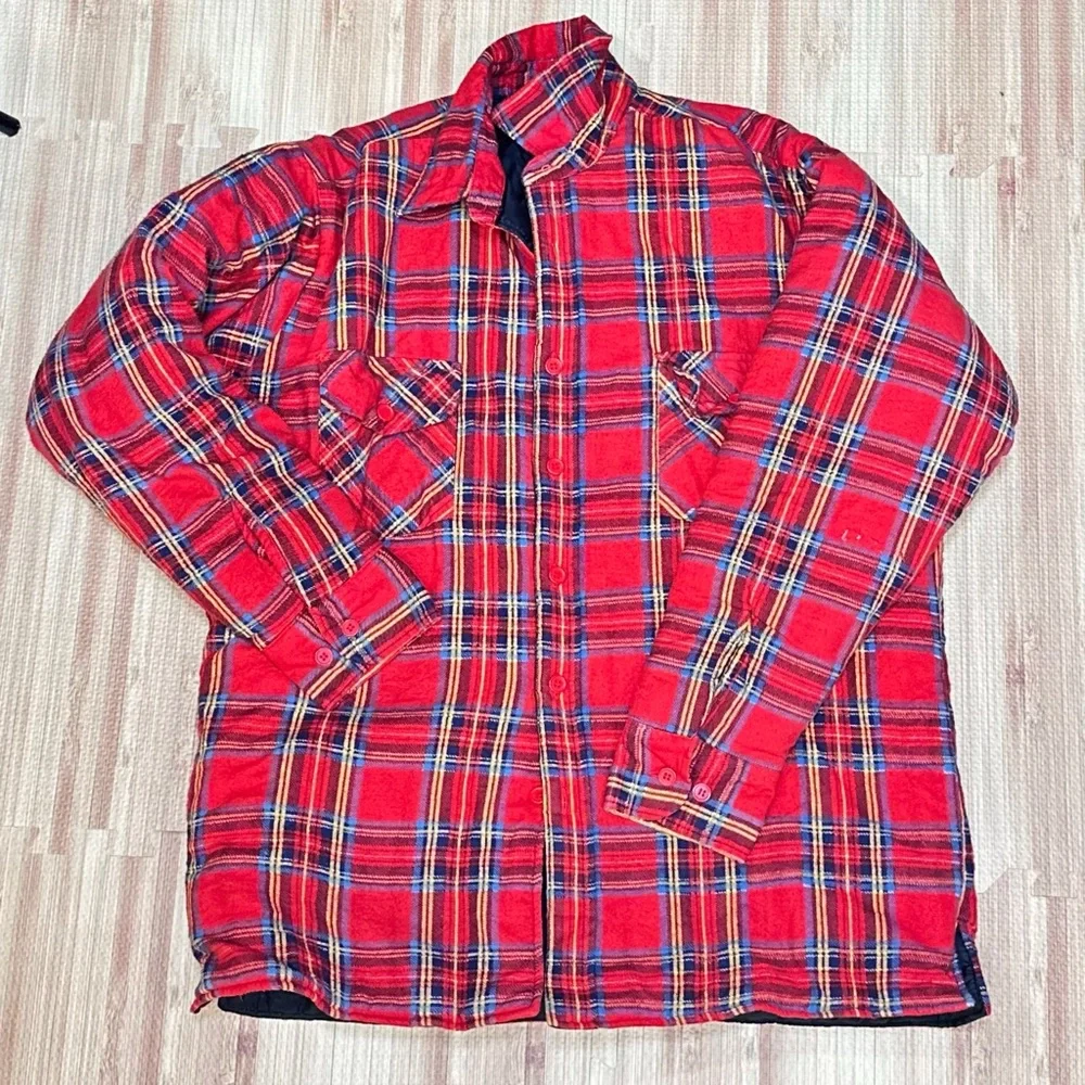 Dickies Plaid Padded Flannel Shacket [MRC-002] - Picture 3 of 10